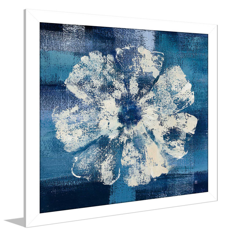 «Ocean Bloom I», art encadré, H 21,5 po x l 21,5 po x P 0,75 po, Cadre blanc