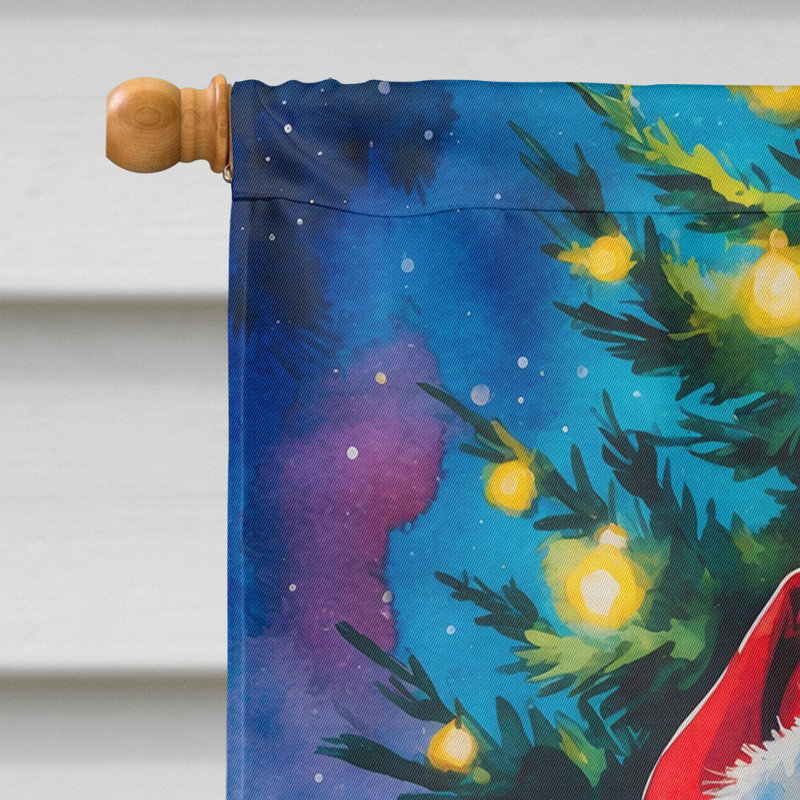 Chocolate Poodle Christmas House Flag, Airedale Terrier