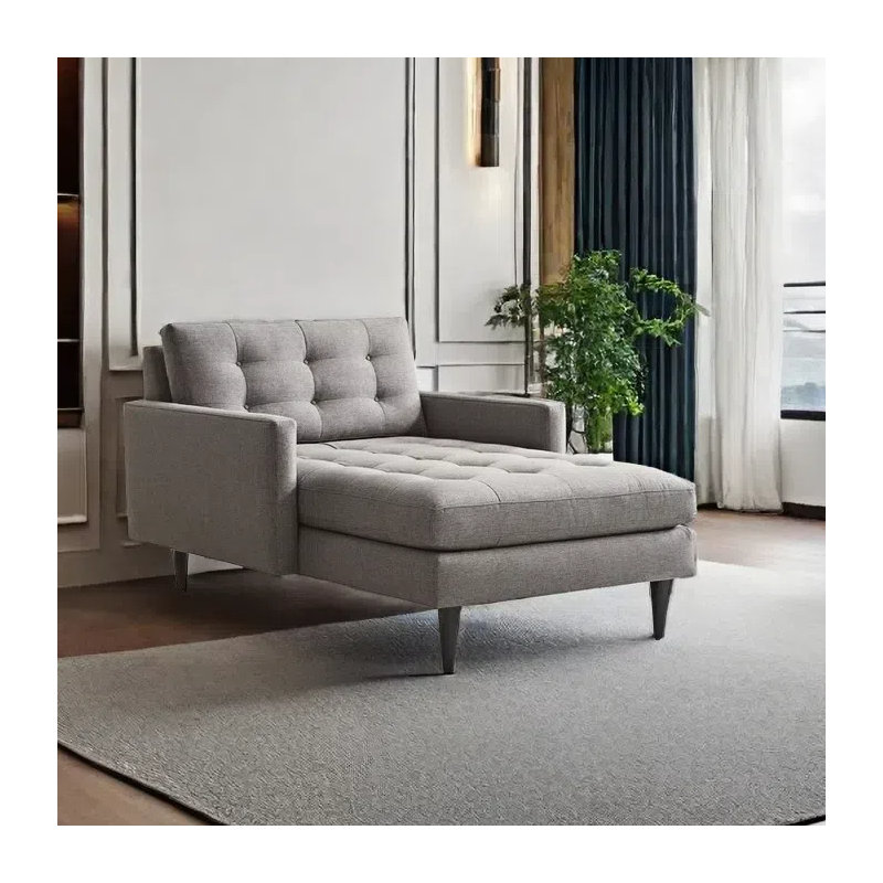 Chaise longue simple, élégante, décontractée, confortable, Gris