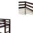  77" L Twin-over-Twin Low Profile Floor Bunk Bed, Solid Wood Frame, Brown-305579079