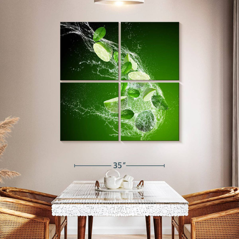 Yarlin Lime Splash, 38'' H x 38'' W
