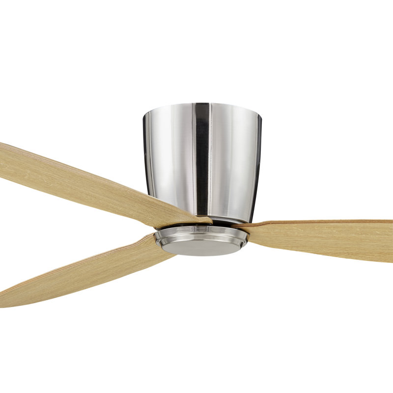 Radar 52in 3-Blades Indoor Ceiling Fan with Remote Control, Brushed Chrome
