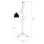 Portemanteau autoportant Lily en bois de noyer massif, H 70,03 po x l 21,46 po x P 18,9 po