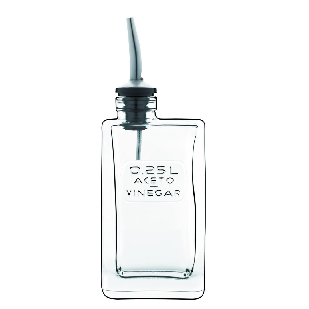 Luigi Bormioli Optima Vinegar Bottle, with Pourer Stopper 0.25L