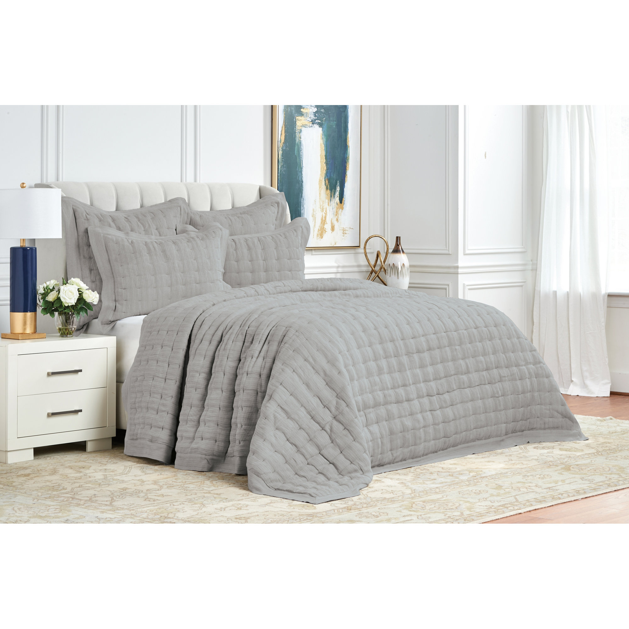 Laken Shale Standard Cotton Reversible Quilt