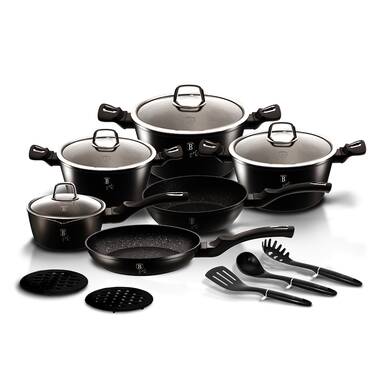 Saflon Stainless Steel Tri-Ply Capsulated Bottom 8 Piece Cookware Set, Induction