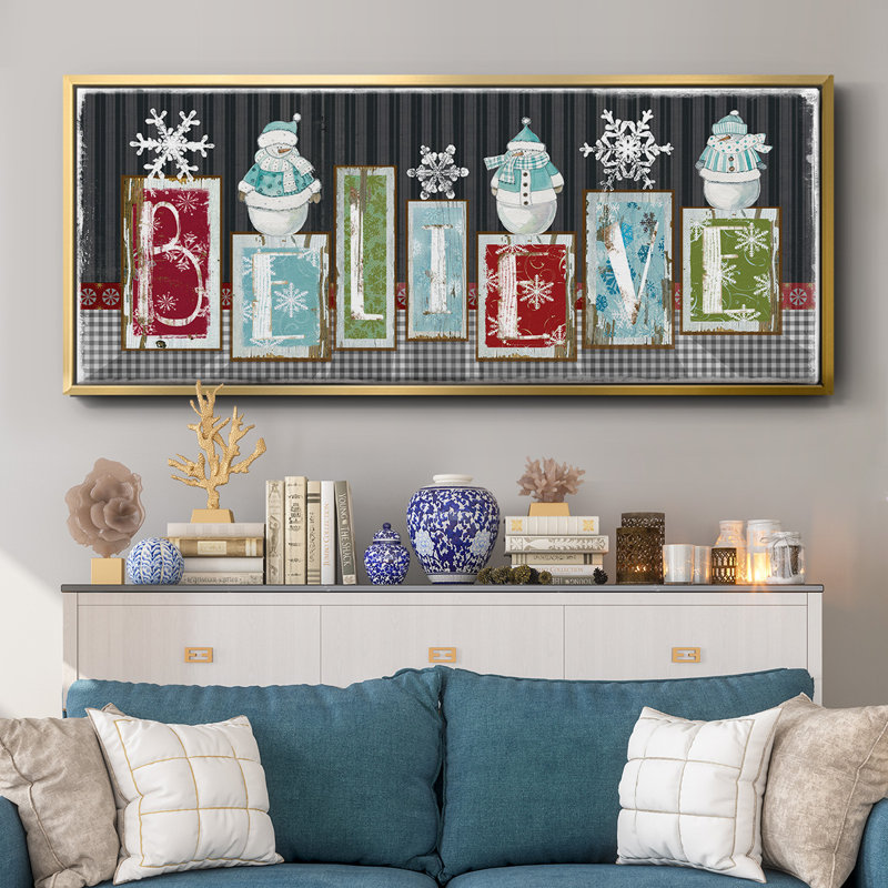Snowman Believe - toile encadrée