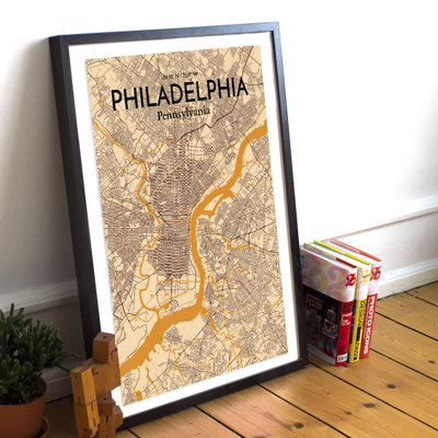 Philadelphia City Map - No Frame Print