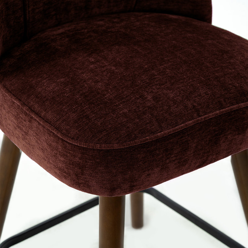 Tabouret de bar rotatif 25,5 po, Burgundy