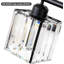 Luminaire de meuble-lavabo en cristal - Applique murale 1 lumière pour miroir de salle de bain avec abat-jour en cristal transparent - Installation câblée - Compatible avec les ampoules halogènes incandescentes à DEL CFL - Fabrication en aluminium du-1264966177-1264966180-1264966182