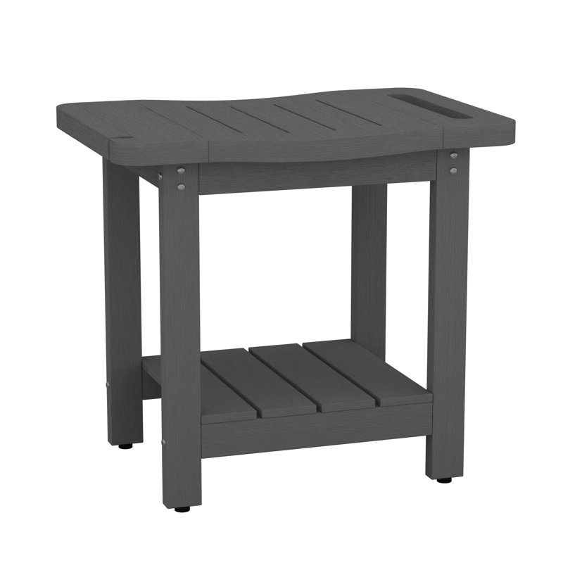 Shower Benches for Shower to Sit on Bathroom Bench with Storage, Handles, and Shower Head Holder,  Waterproof Shower Seat for Inside Shower, No-Slip