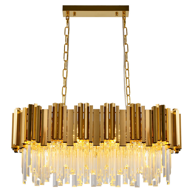Lustre en cristal de luxe linéaire