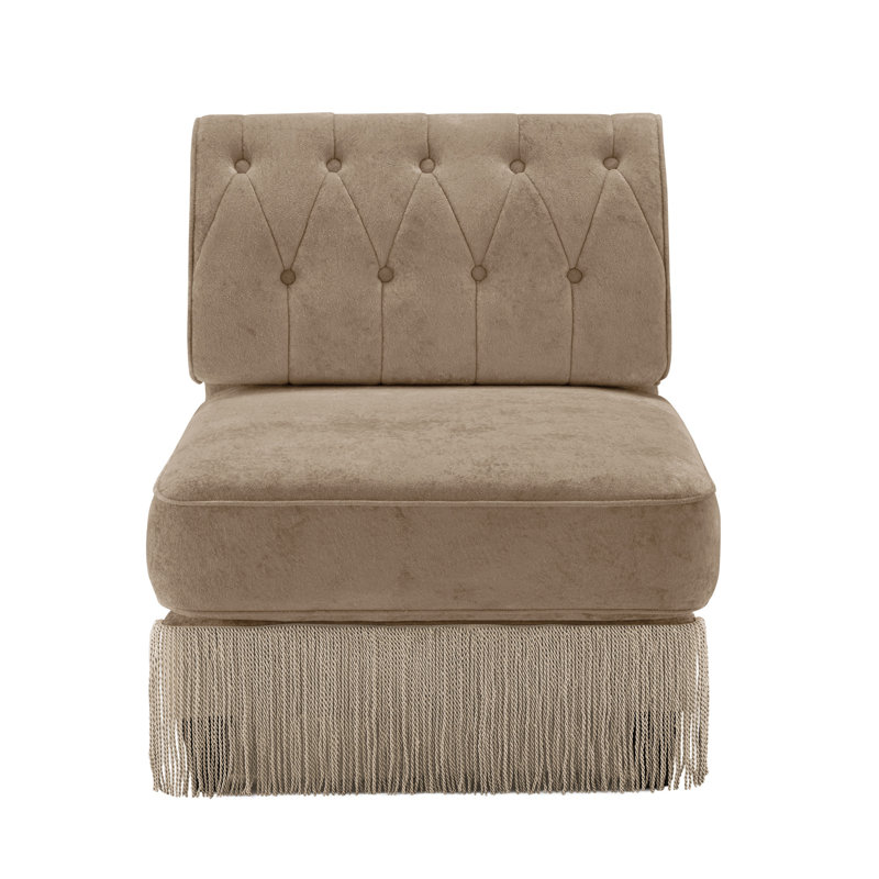 Fauteuil modulaire Camel Velvet, Tan