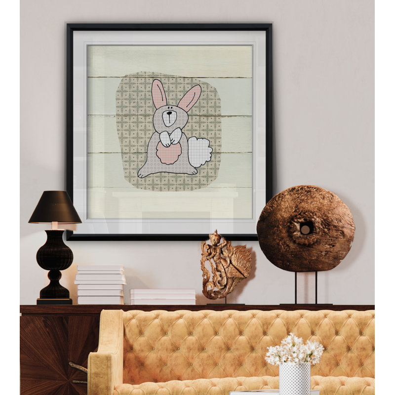 Art de lapin Kenefic Woodland Creatures, H 17,5 po x l 17,5 po x P 1,5 po, Cadre noir