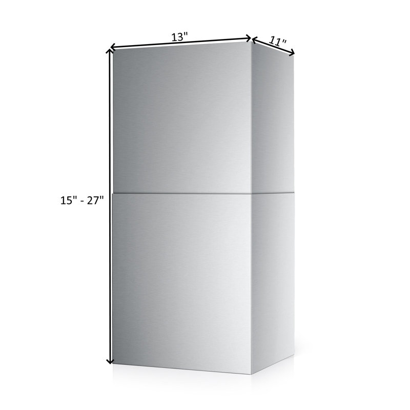Ceiling Decorative Cover For Inclined Vent Series for 8ft ceiling, 15" H x 13" W x 11" D