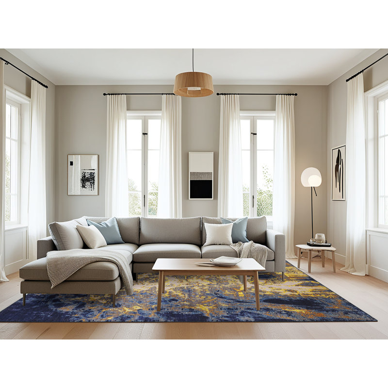 Iron Acton Abstract Indoor Rug, Rectangle 8' x 10'