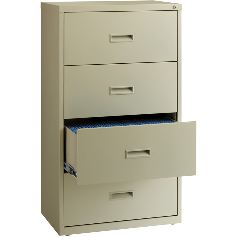 30'' Wide 4 -Drawer Steel File Cabinet, Putty
