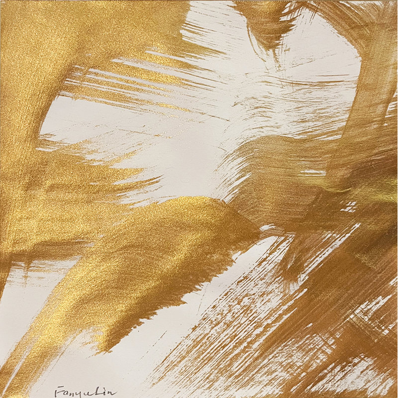 Gold No.22 by Fanyu Lin - Single Picture Frame Painting