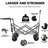 Collapsible Wagon 140L Wagons Carts Foldable with Removable Canopy, Folding Wagon Cart with Wheels-107655260