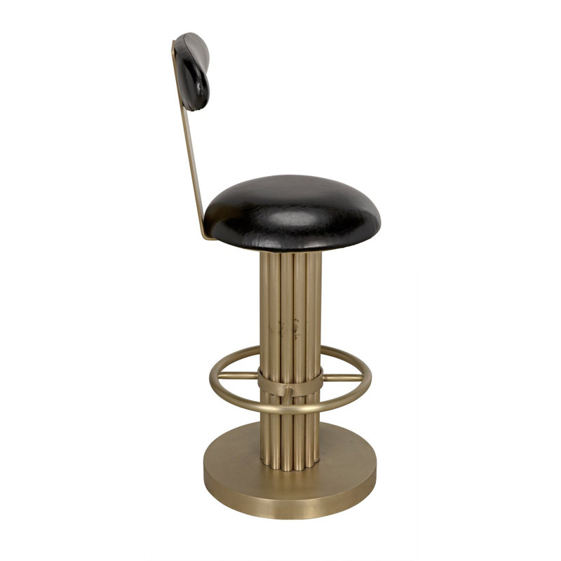 Sedes Swivel Upholstered Stool with Metal Frame, Counter Stool (39” Seat Height)