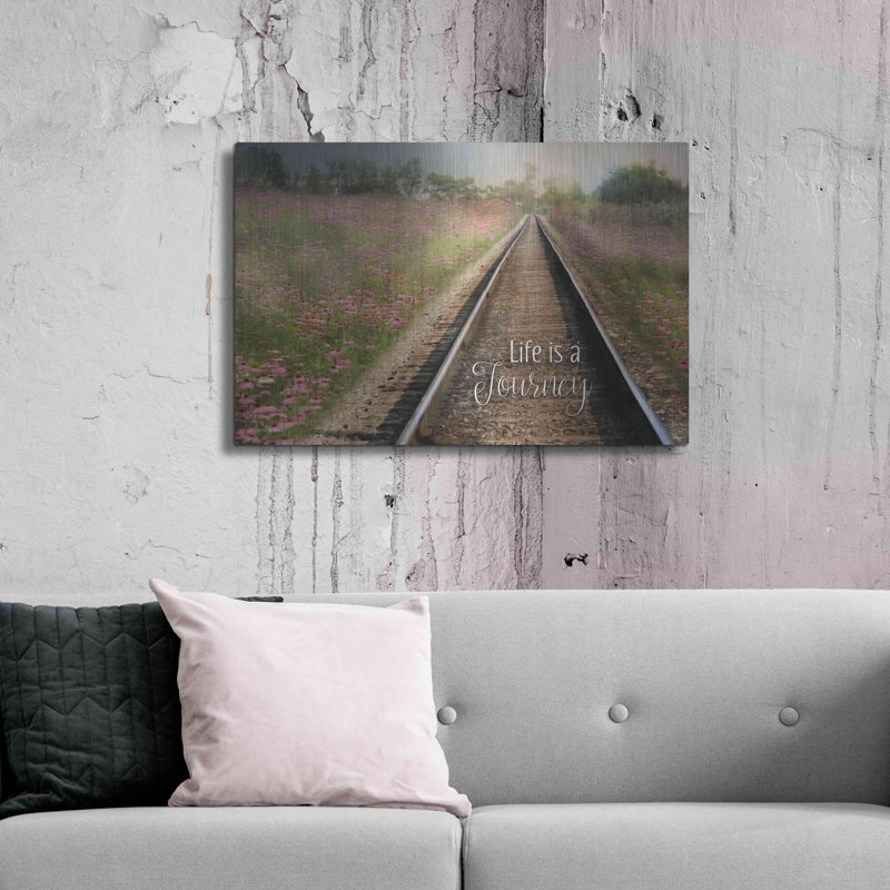 «Life is a Journey» par Lori Deiter, art mural en métal, H 24 po x l 36 po