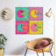 Jeu vidéo 4 pièces rétro pastel pacman sur toile-93024801
