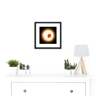 Space NASA Planet Kepler-16 Red Dwarf Star Illustration 1 Piece Single Picture Frame Wall Art