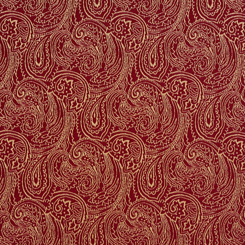 Tissu motif cachemire, Rouge