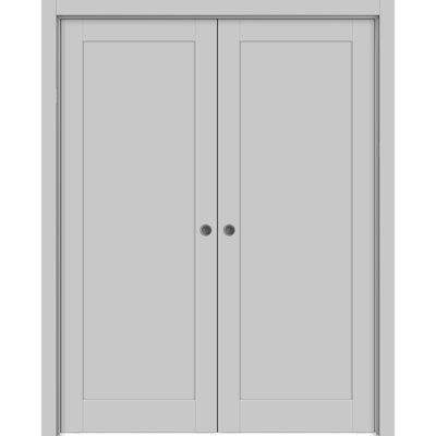 Panelled Wood Quadro Sliding Closet Doors