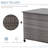 GDY 28 " W 120 Gallons Water Resistant Wicker Deck Box with Wheels in Gray