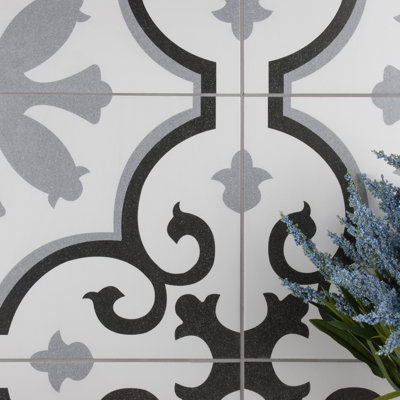 Carreau de céramique à motif de mur et de plancher 13 po x 13 po Vienne