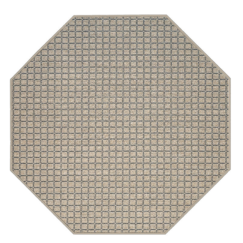 Tapis d'intérieur / extérieur beige touffeté Imo, Octogone 10 pi