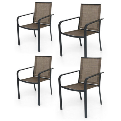 Outdoor Stacking Dining Chair (Set Of 4) by Latitude Run