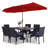 Alyah 6 - Person Patio Dining Set with Rectangular Table , Cushions Included-716810057