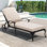 Chaise longue inclinable 45 po avec coussins Sedalia