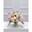 14-in Pink Real Touch Hydrangea Tulip Peony Centerpiece in Glass Vase