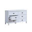 Commode 6 tiroirs avec fonction verrouillable - pré-assemblé avec tiroir coulissant et verrouillable, commodes larges pour la chambre à coucher 6 tiroirs profonds pour organisateur de placard - assemblage facile, blanc classique