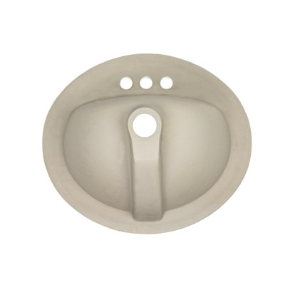 20.5 in. x 17.69 in. White Porcelain Oval Drop-In Bathroom Vanity Sink