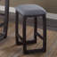 Tabouret de comptoir patiné espresso et gris