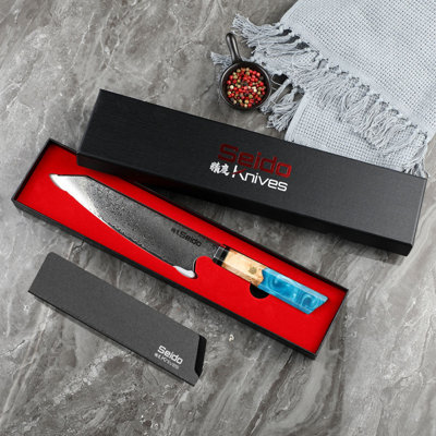 Seido Knives Kiritsuke Chef Knife Epoxy Resin Stabilized Handle
