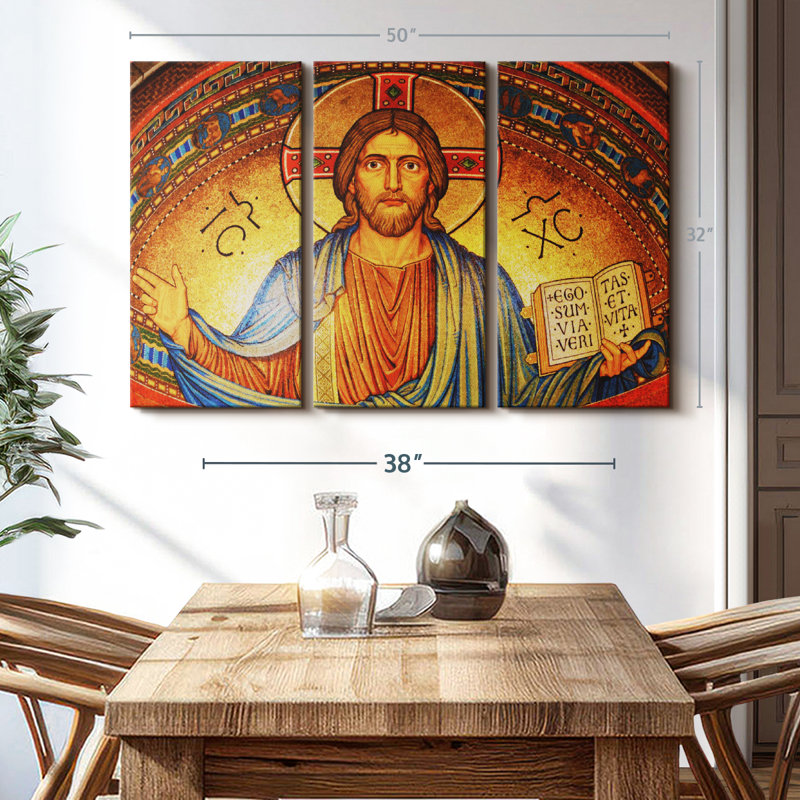 «Jesus russe» sur toile, H 32 po x l 50 po x P 1,25 po