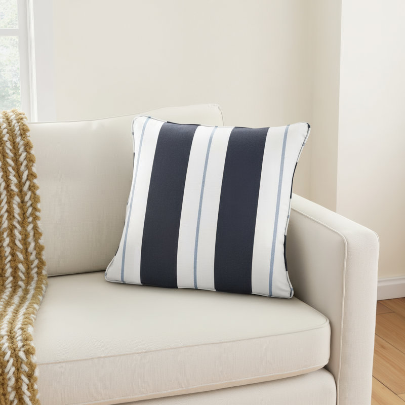 Giule Sunbrella® Throw Square Indoor/Outdoor Pillow Cover & Insert, 18" H x 18" W, Blue