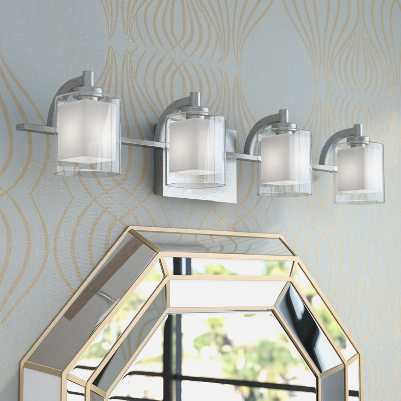 4 - Light Dimmable Vanity Light, Polished Chrome