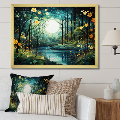 Forêt enchantée de Beres, pointillisme I - forêt, art mural