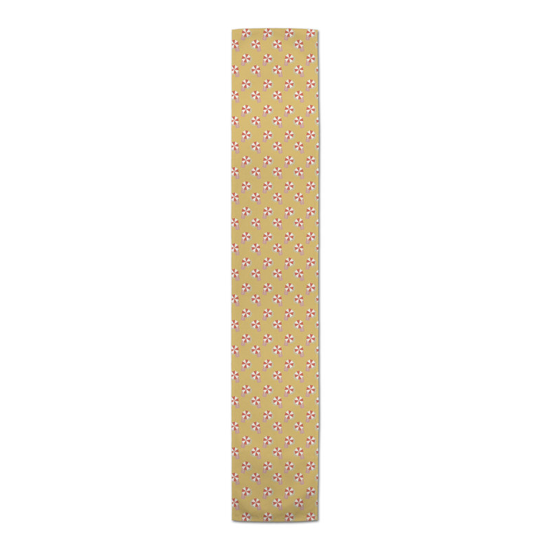 Rectangular Table Runner, 72" x 16", Yellow/Red