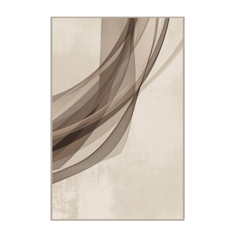 Tapis beige moelleux moelleux et moderne Lulsgate, 3x5