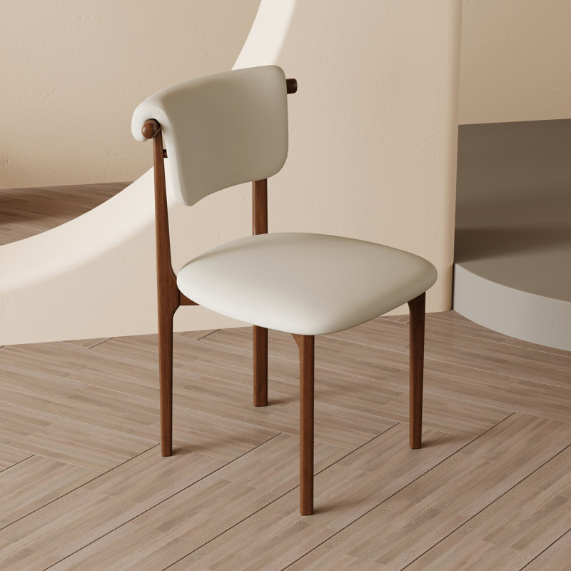 Solid Wood Frame Upholstered Dining Chairs (Set of 2)