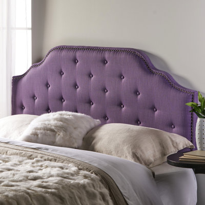 Grande et grande tête de lit mauve, contemporaine avec des détails sophistiqués, chambre à coucher de 60,58 po Profondeur x 2,68 po, largeur 51,68 po, poids mauve pour lit, design épuré
