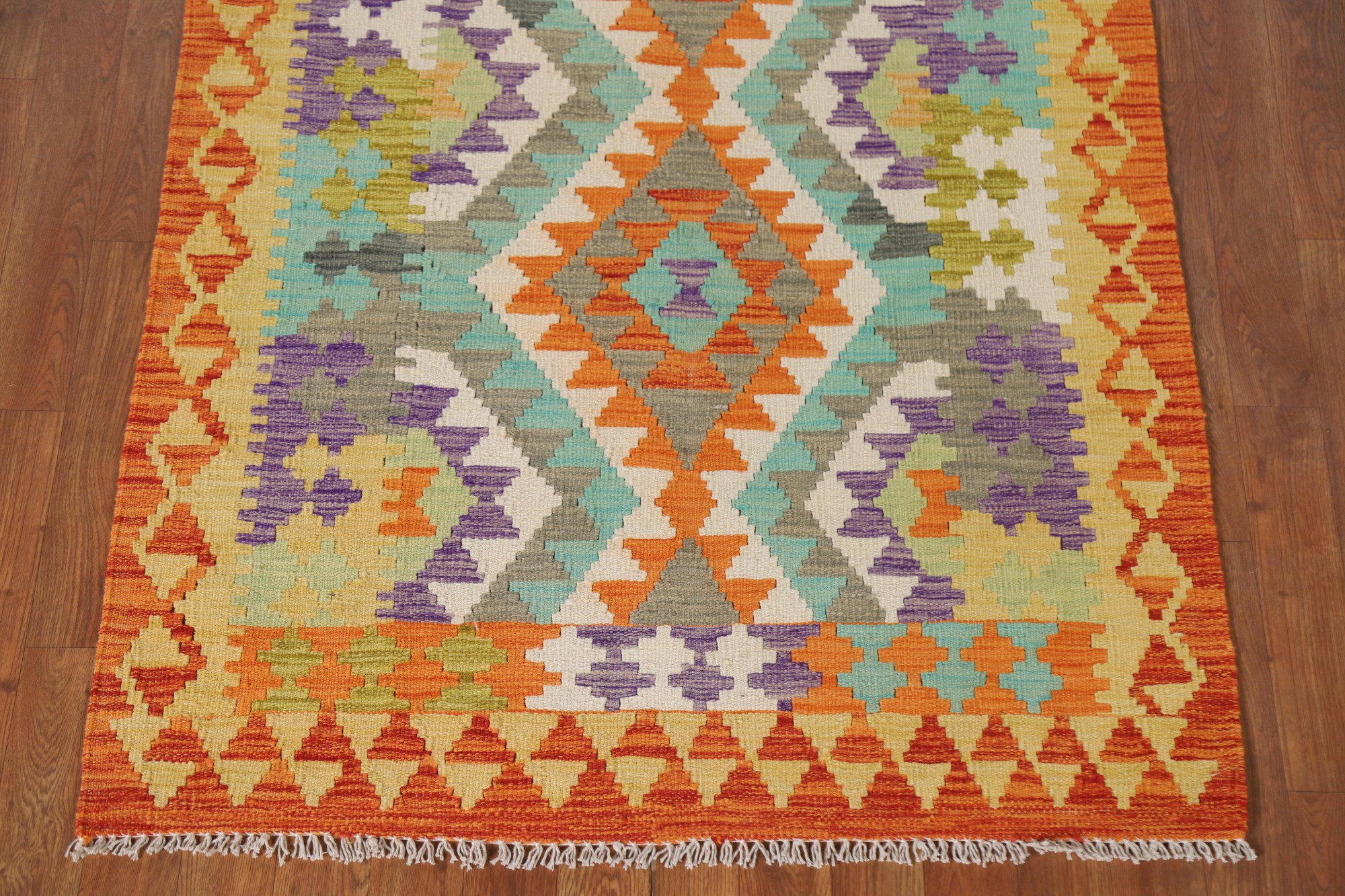 Dakota Fields South Western Wool Kilim Oriental Rug 4x5 | Wayfair