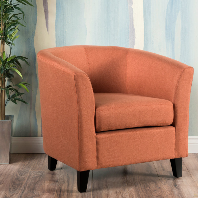 Chaise d'appoint, fauteuil simple rembourré pour l'intérieur, Orange